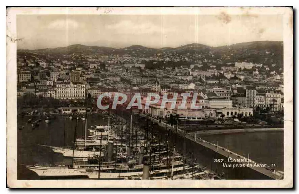 Cannes — Vista tirada de Avião — n° 367, editor Levé e Neurden, Paris - Frente