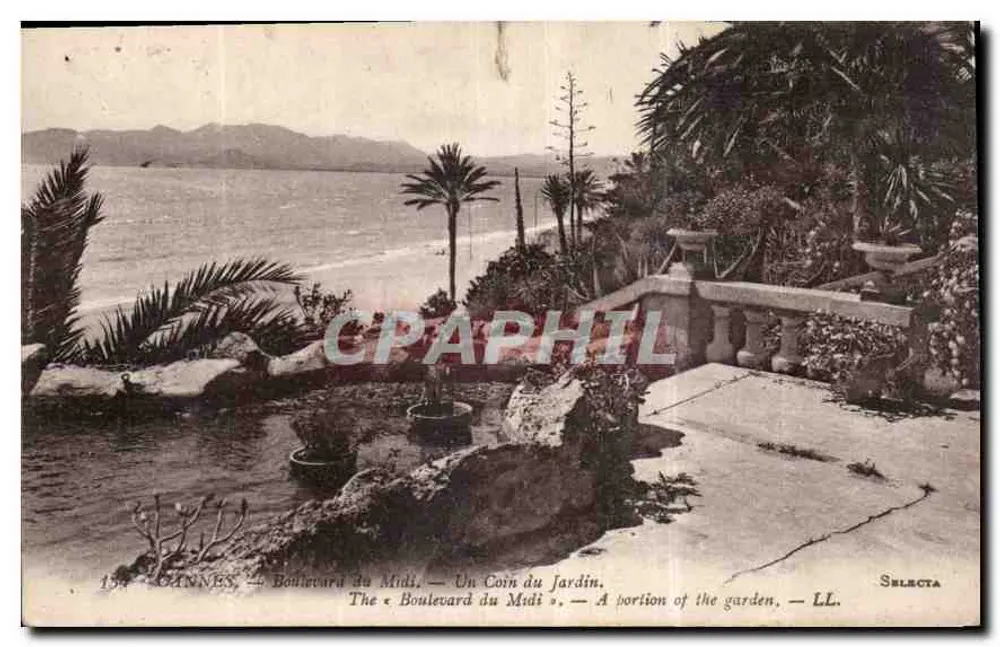 CANNES — Boulevard du Midi — Un Coin du jardin — Selecta - Vorderseite