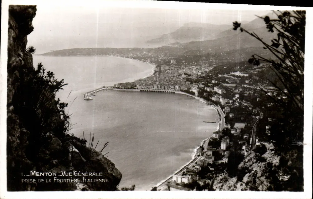 Menton - Allgemeiner Blick - Einnahme der italienischen Grenze - Vorderseite