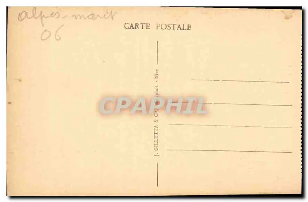 Excursão Intervallée - Estrada de Turini a Moulinet (A.-M.) - Verso