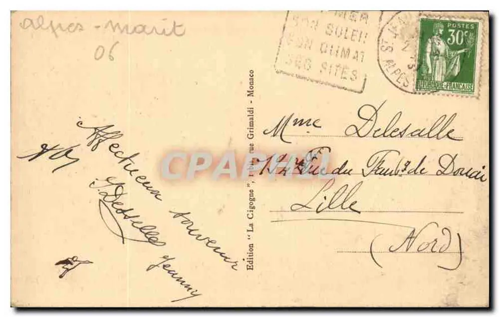 Saint-Jean-Cap-Ferrat - Saint-Hospice — Edição 'La Cigogne', n°109 - Verso