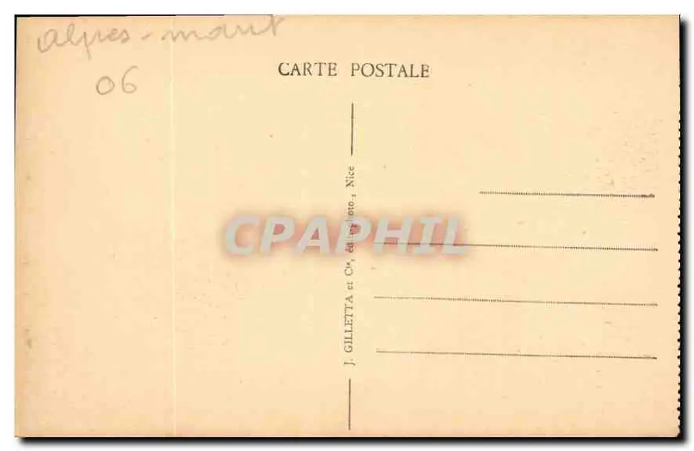 Excursão Intervallée - Curvas da Estrada de Moulinet para Sospel - Verso