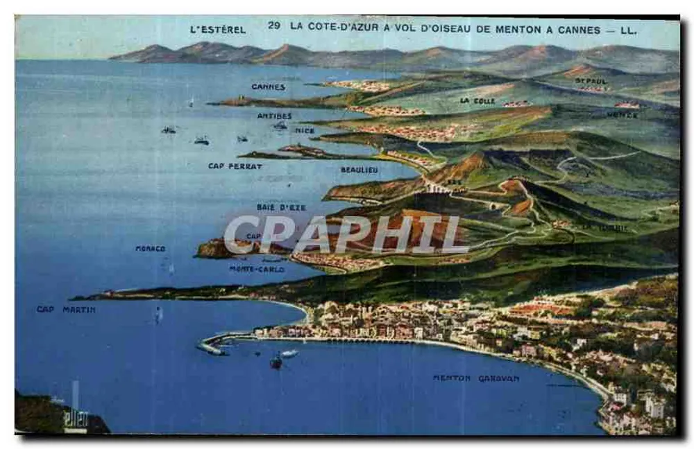 L'ESTÉREL — Die Côte-d'Azur von Menton bis Cannes — LL. - Vorderseite