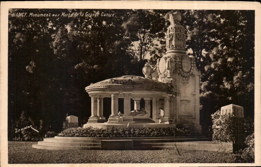 NANCY. Denkmal für die Toten des Großen Krieges — Edition V. Roder - Vorderseite