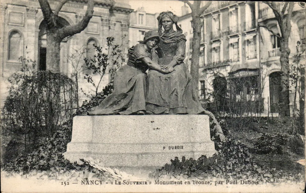 NANCY — Le Souvenir — Bronze-Statue, von Paul Dubois - Vorderseite