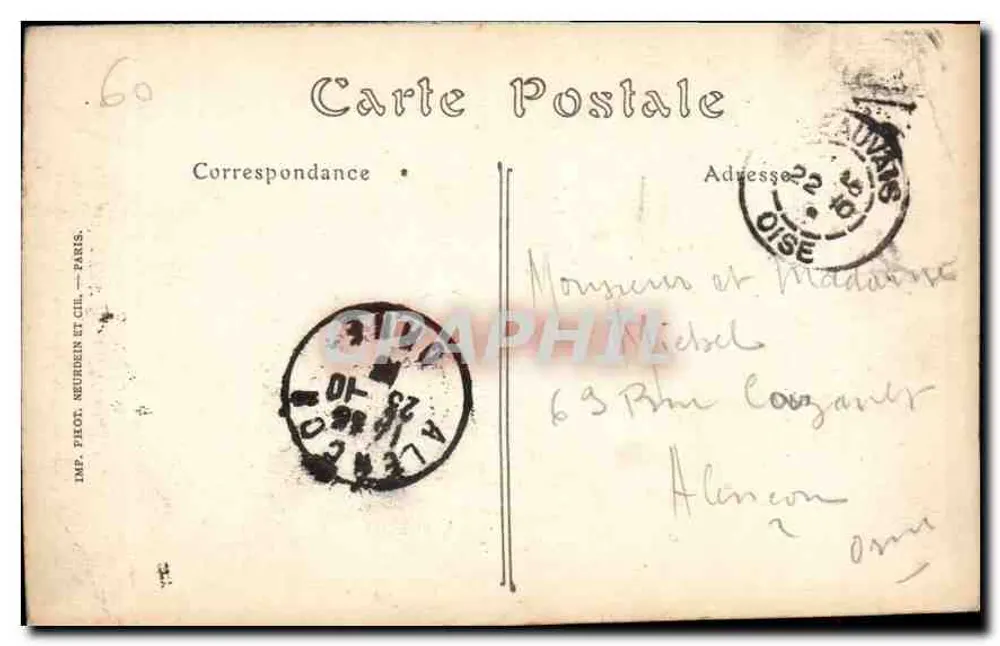Beauvais-Kathedrale — Monumentale Uhr — A.-L. Vérité, Ingenieur, Bauherr. ND. Fot. - Rückseite