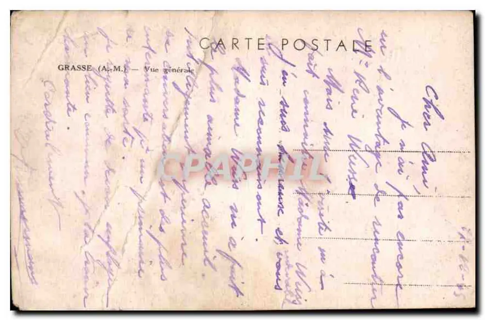 Grasse (A.M.) — Vista geral — editor não visível - Verso
