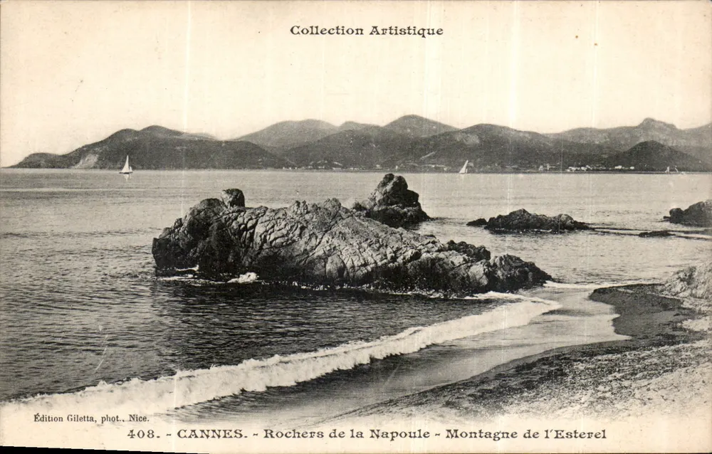 CANNES - Felsen von Napoule - Berg Esterel — Édition Gilletta, phot. Nice, n°408 - Vorderseite