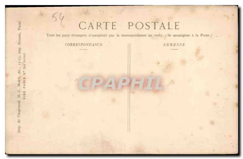 Gerbéviller — Die zerstörte Kirchturms — Verlag Pays de France - Rückseite