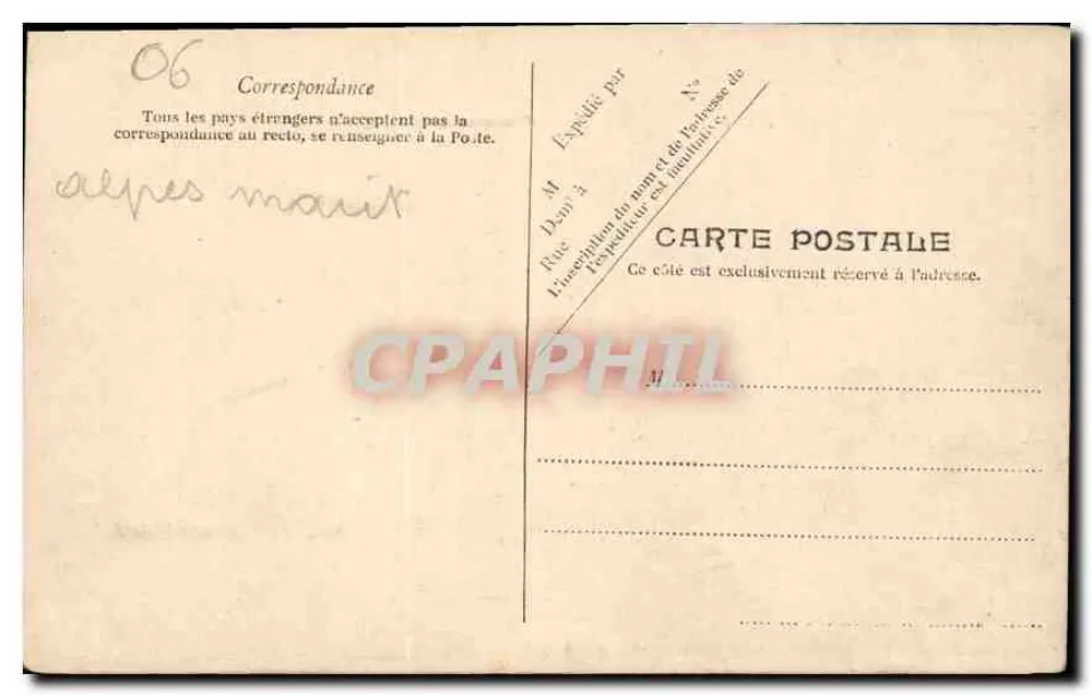 Nice — Promenade dos Ingleses — V.P. Paris No. 1 - Verso