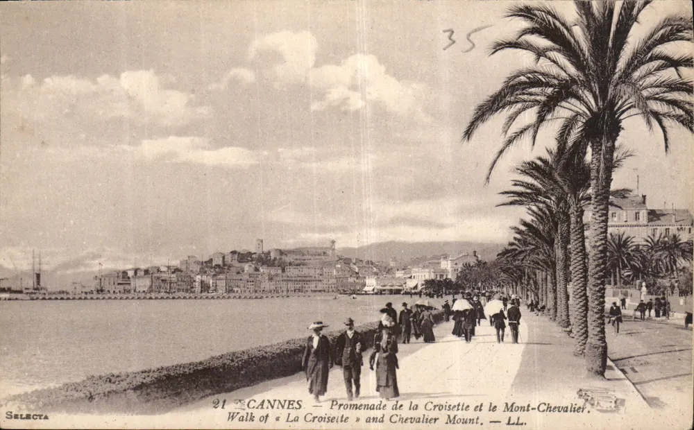 CANNES — Promenade de la Croisette und Mont-Chevalier — Selecta, n°21 - Vorderseite