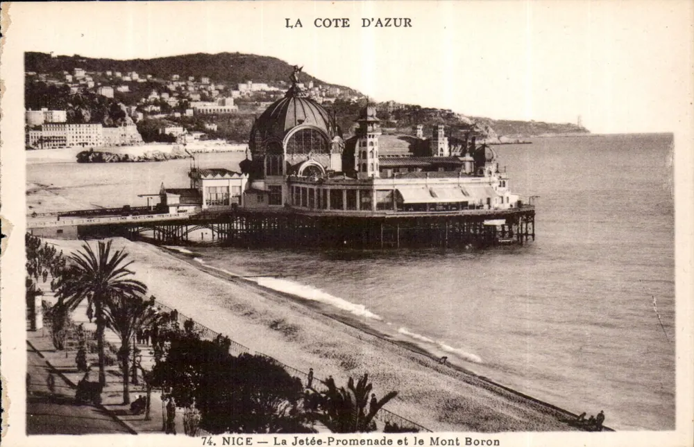 Nice — La Jetée-Promenade und Mont Boron — Munier, Künstlerverlag, Nice - Vorderseite