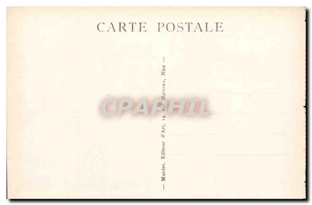 Nice — La Jetée-Promenade und Mont Boron — Munier, Künstlerverlag, Nice - Rückseite