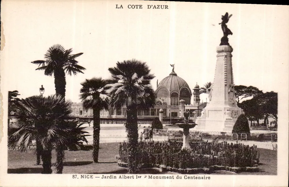 Nizza — Garten Albert I — Denkmal des Centenariats - Vorderseite