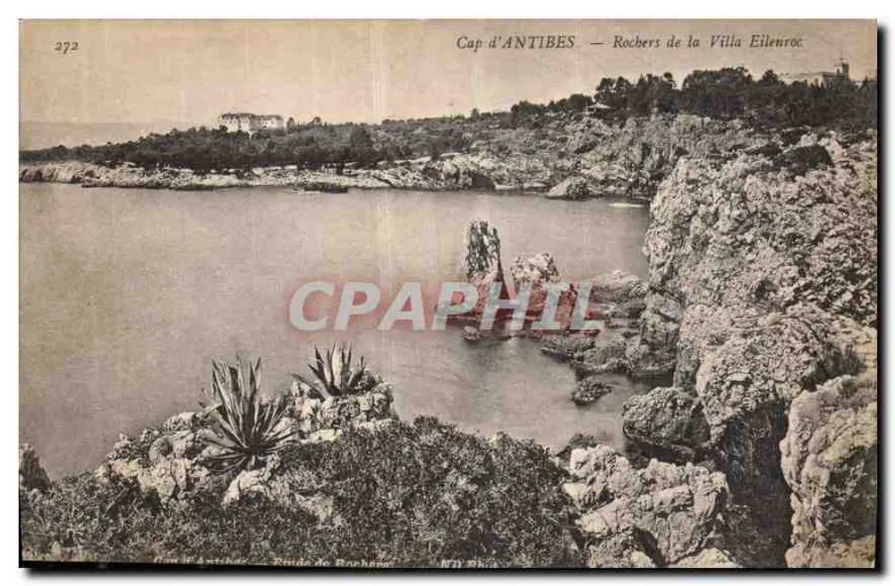 Cap d'Antibes — Rochers de la Villa Eilenroc — Editor: M. D. Pha. n° 272 - Frente