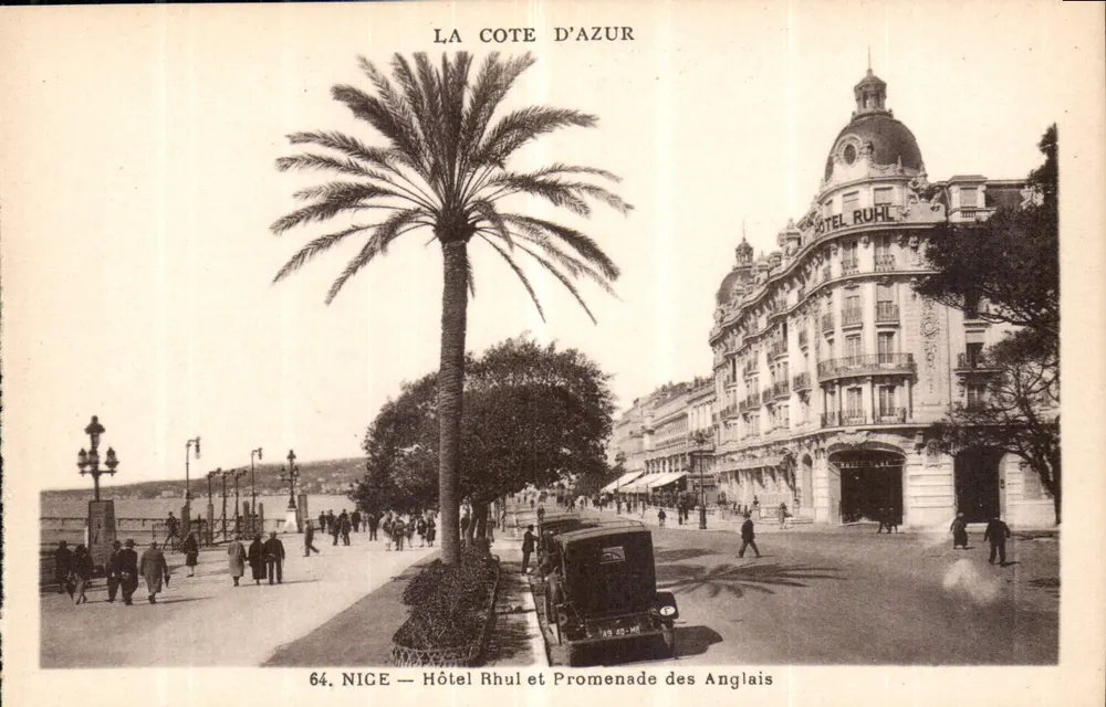 Nice — Hôtel Ruhl und Promenade des Anglais — Munier, Nice - Vorderseite