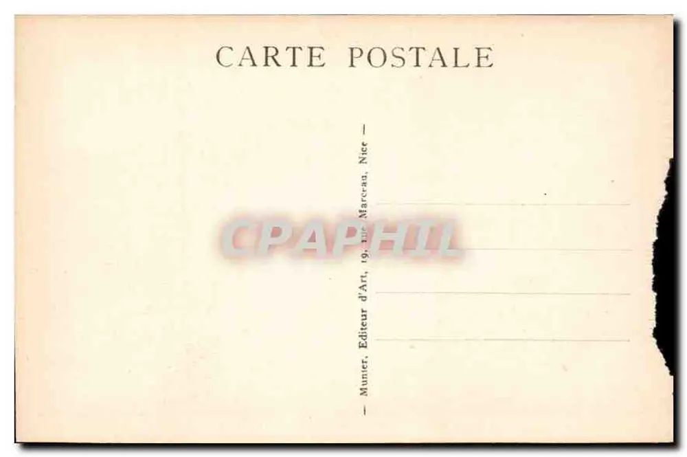 NICE — Promenade des Anglais — Die Hotels — Verleger Munier, Nice - Rückseite