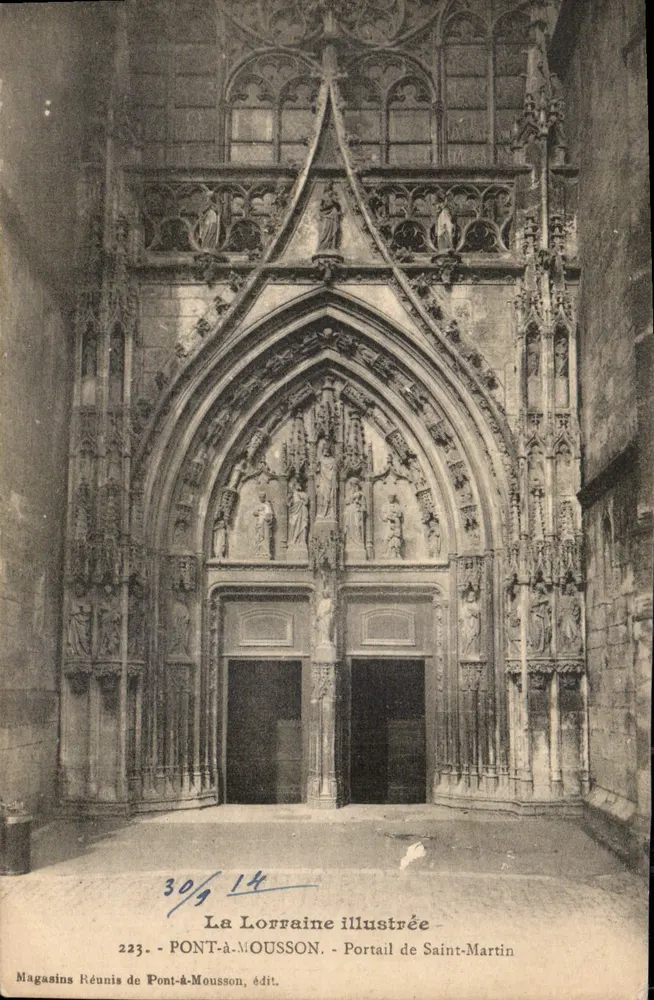 Pont-à-Mousson - Portal von Saint-Martin — Magasins Réunis de Pont-à-Mousson, Verlagsnummer 223 - Vorderseite