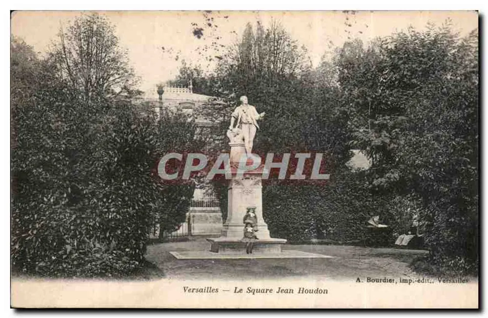 Versailles — O Square Jean Houdon — A. Bourdier, imp.édit., Versailles - Frente