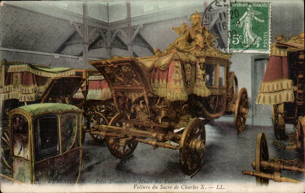Versailles — Petit Trianon — Musée des Voitures. Voiture du Sacre de Charles X — LL. - Vorderseite