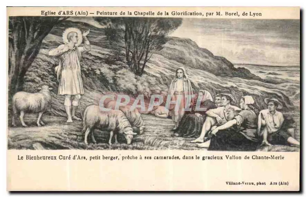 Kirche von ARS (Ain) — Malerei der Kapelle der Verherrlichung, von M. Borel, Lyon - Vorderseite