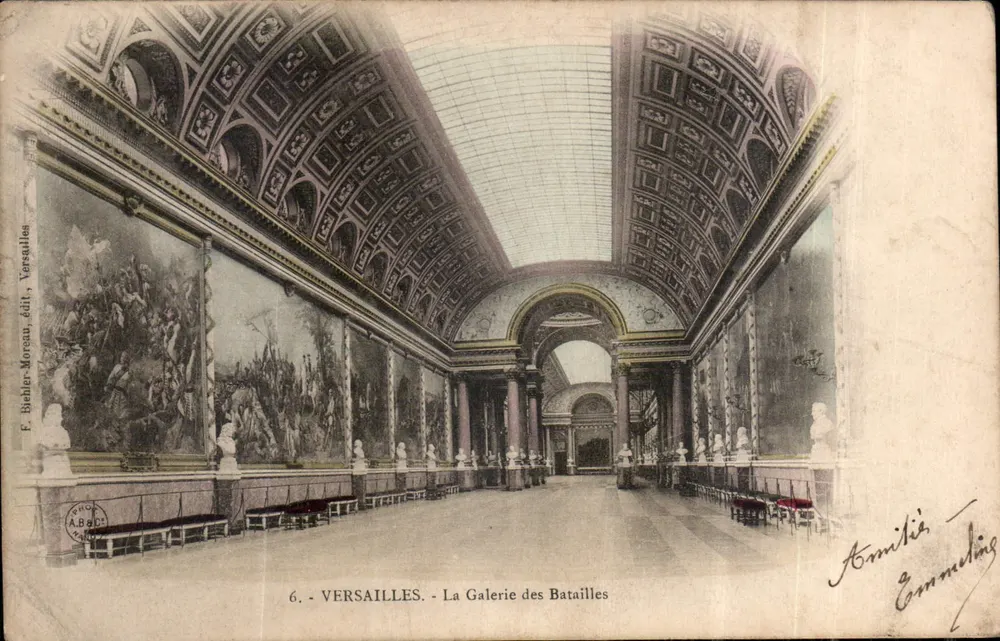 Versailles — A Galeria das Batalhas — F. Bihler-Moreau, editora Versailles, n°6 - Frente