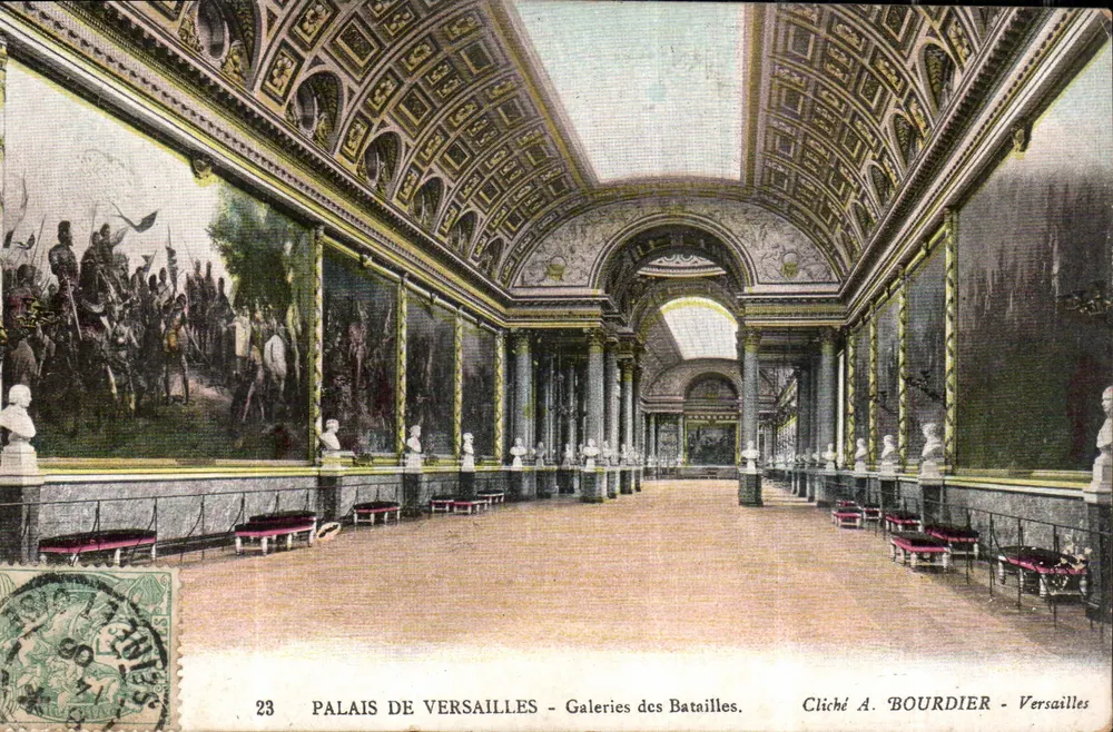 Palácio de Versalhes — Galerias das Batalhas — Cliché A. BOURDIER - Versalhes - Frente