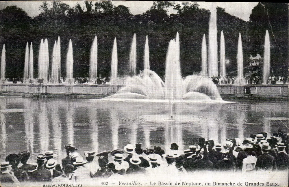 Versailles — Der Bassin de Neptune, ein Sonntag der Grandes Eaux — Blain-Versailles, n°102 - Vorderseite