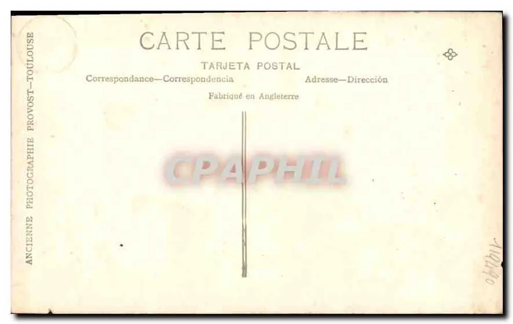 Retrato de jovem mulher — época 1920-1930 — Ancienne Photographie Provost, Toulouse - Verso