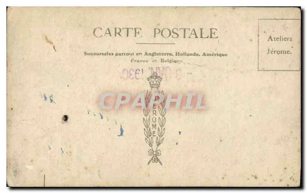Dois operários — estúdio — Ateliers Jérôme, n° 0866 - Verso