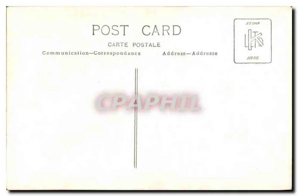 Retrato de um homem — fotografia circular — carta postal anônima - Verso