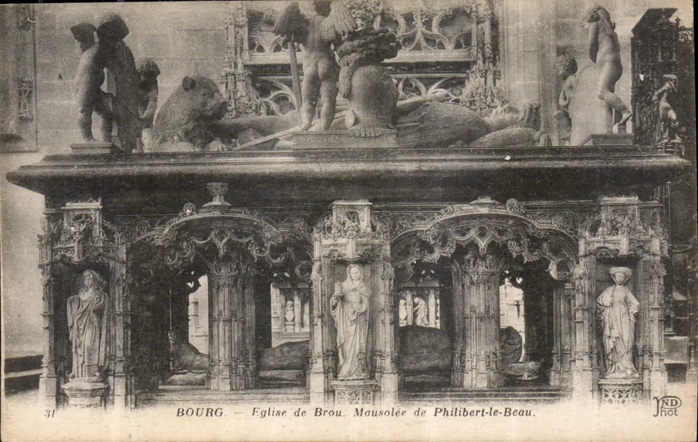 Bourg — Kirche von Brou. Mausoleum von Philibert-le-Beau. - Vorderseite