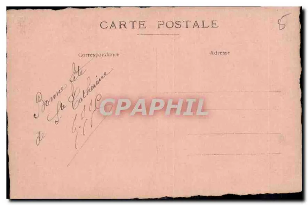 Meisje — cirkelvormig portret — ansichtkaart - Achterkant