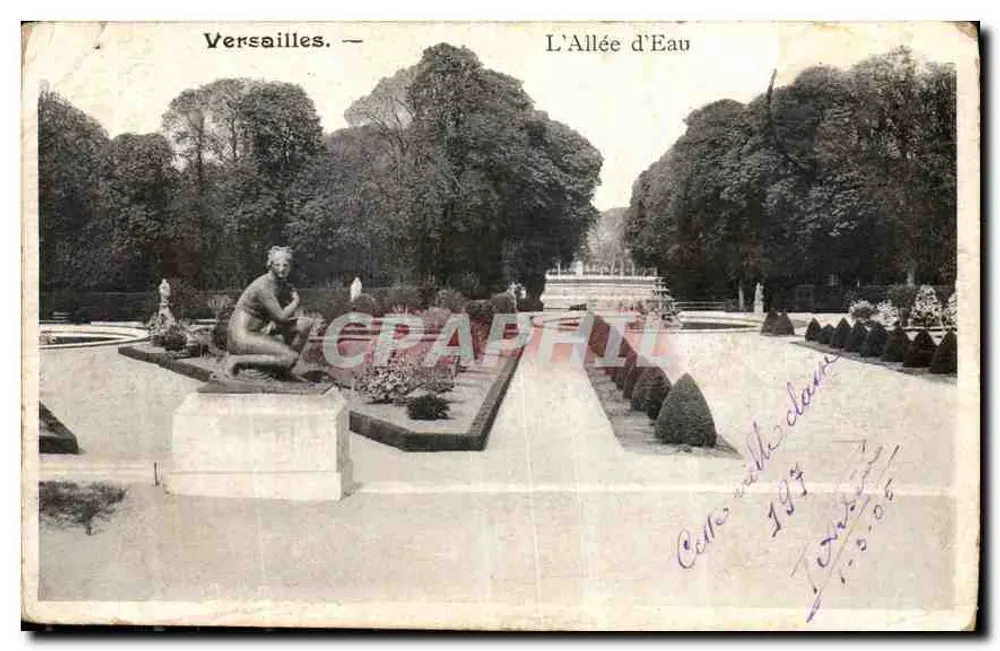 Versailles — A Avenida da Água — Editor: G. P. (ou G. P. & Cie) — N° de série não visível - Frente