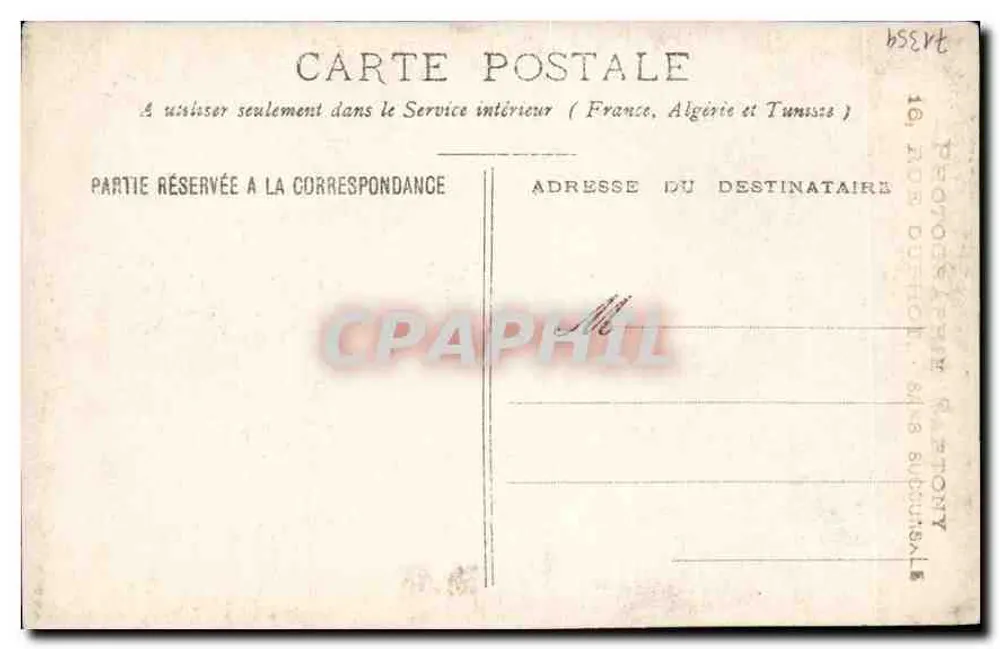 Retrato de um homem idoso — estúdio — Fotógrafo Léon BASTONY, n° 16, 203 DUCHON - Verso