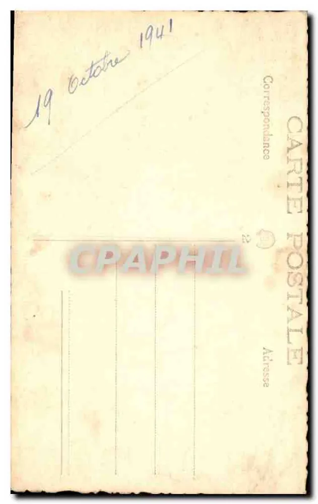 Família — retrato de três gerações — editor desconhecido, n° de série não visível - Verso