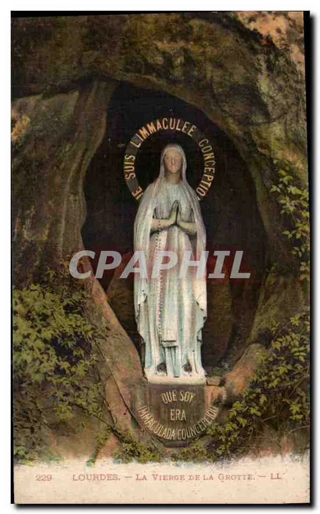 Lourdes — La Virgen de la Gruta — LL. n° 229 - Anverso