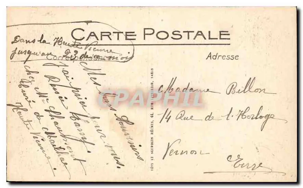 Lourdes — La Virgen de la Gruta — LL. n° 229 - Reverso