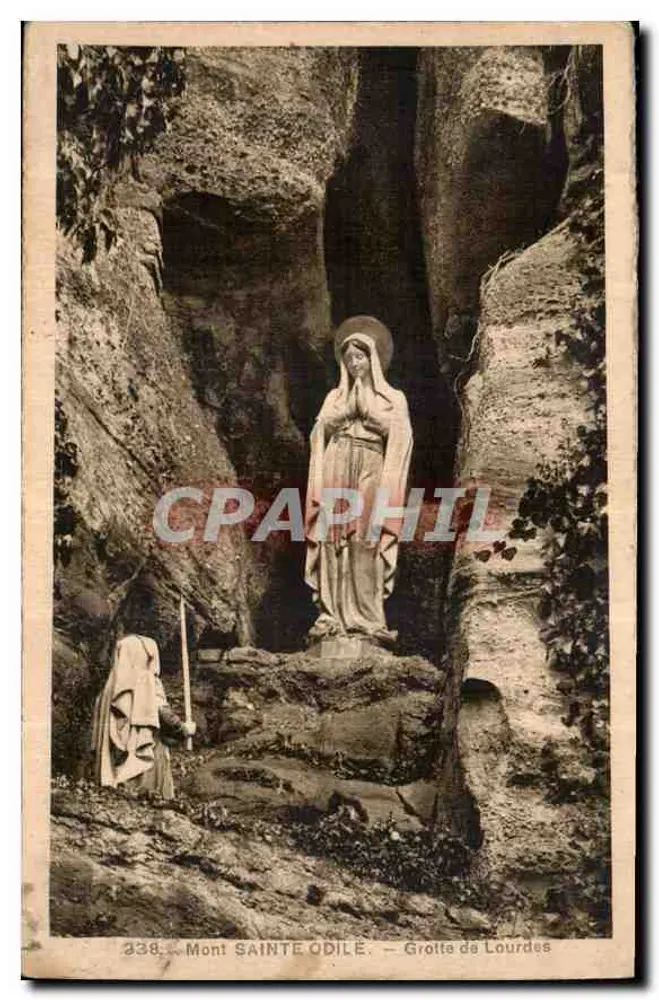 Monte Sainte-Odile — Gruta de Lourdes — editor Félix Lubi - Frente