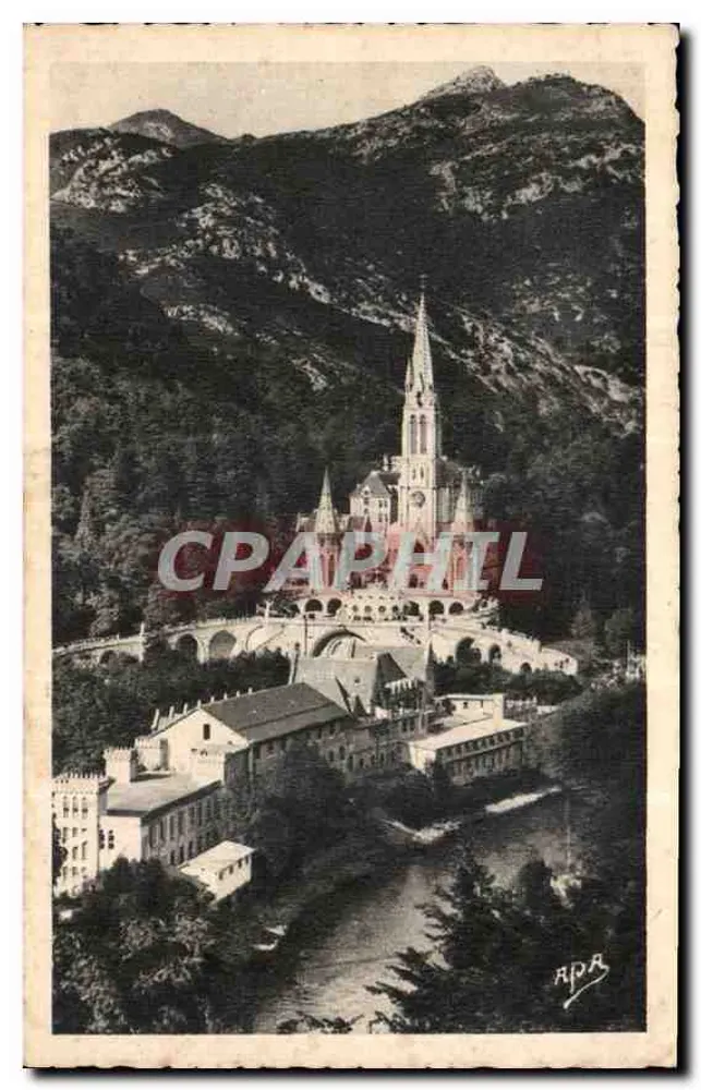 Lourdes - A Basílica e o Gave — editor A.P.A. n°9 - Frente