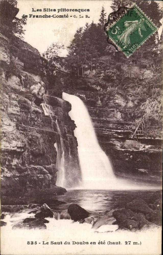 Der Saut du Doubs im Sommer — Franche-Comté — C. L. B. n° 835 - Vorderseite