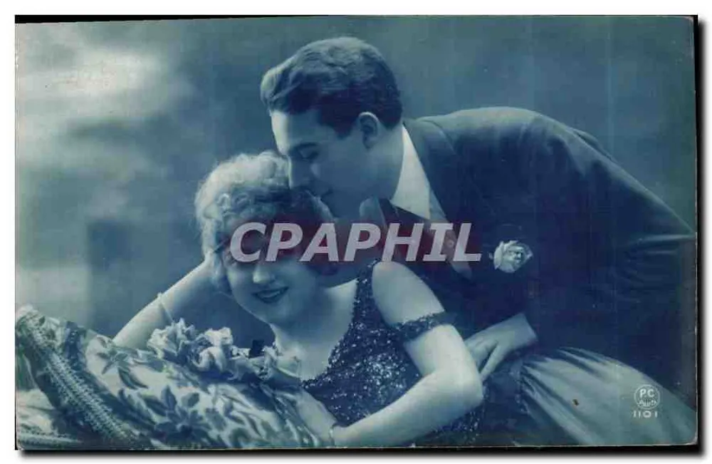 Casal em traje de noite — editor P-C Paris, n° 1101 - Frente