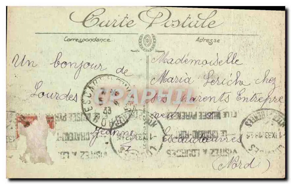 Lourdes — São Miguel e a Basílica — LL - Verso