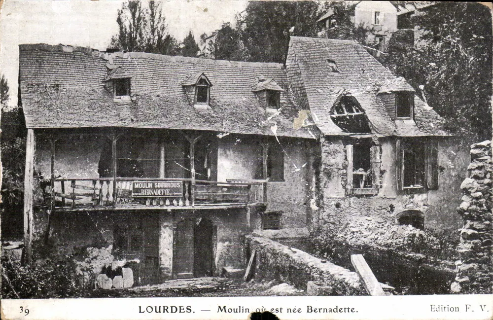 Lourdes — Moinho onde nasceu Bernadette — Edição F. V. - Frente