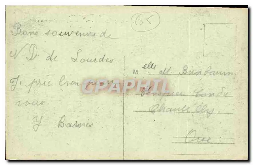 Lourdes - Die Basilika, Vogelperspektive — Die Pyrenäen, Nr. 24 - Rückseite