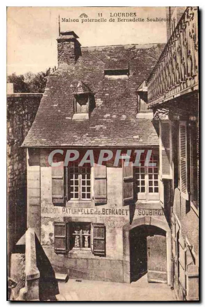 Maison paternelle de Bernadette Soubirous — Lourdes — éditeur Alsaectoire des rites photomécaniques, Strasbourg - Recto