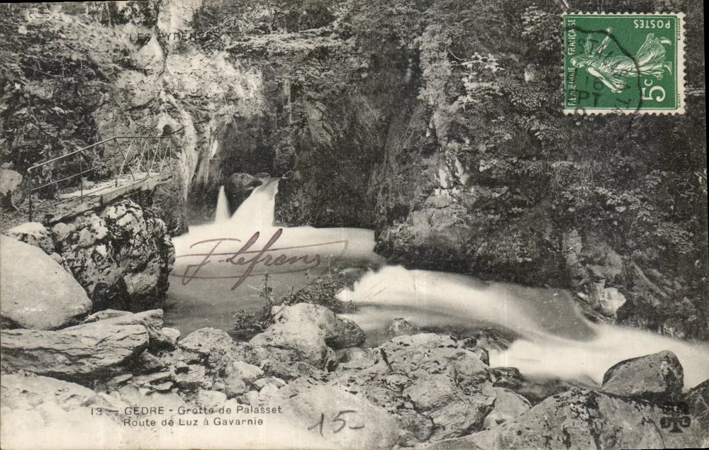 Grotte de Palasset — Route de Luz à Gavarnie — unbekannter Verlag, Nr. 13 - Vorderseite