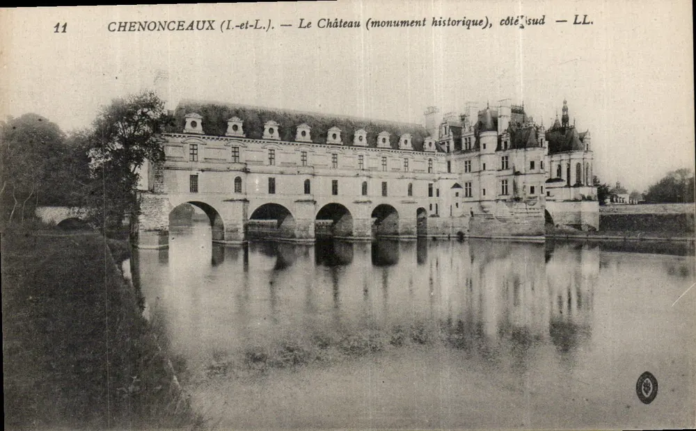 Chenonceaux (Loire-et-Loire) — Das Schloss (historisches Denkmal), südliche Seite — LL. - Vorderseite
