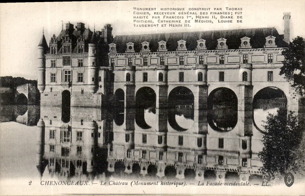 Chenonceaux — Das Schloss (Historisches Denkmal) — Die westliche Fassade — LL. - Vorderseite