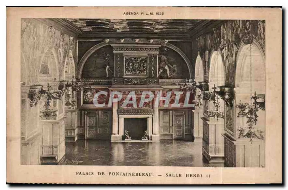 Schloss Fontainebleau — Saal Henri II — Agenda P.L.M. 1923 - Vorderseite
